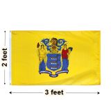 2'x3' New Jersey Nylon Outdoor Flag